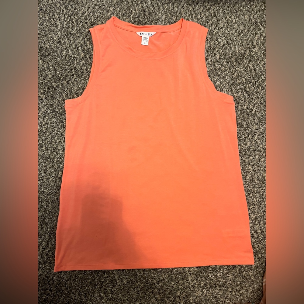 NWOT Athleta Vibrant Coral Tank Top - Picture 2 of 8